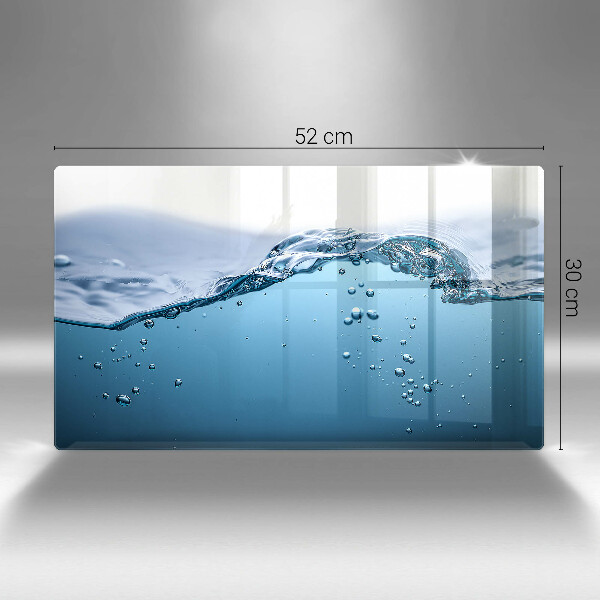 Glass worktop saver Blue water