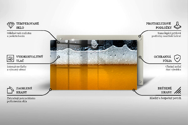 Glass worktop saver Beer drink foam
