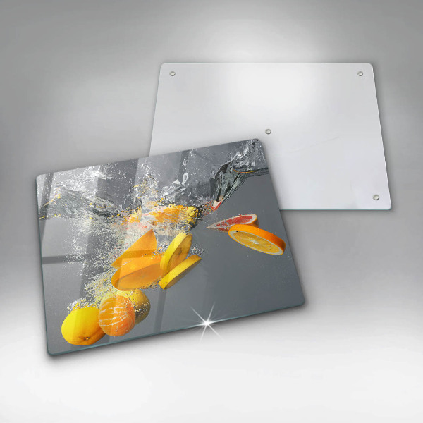 Glass worktop saver Lemons in water