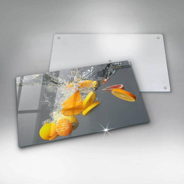 Glass worktop saver Lemons in water