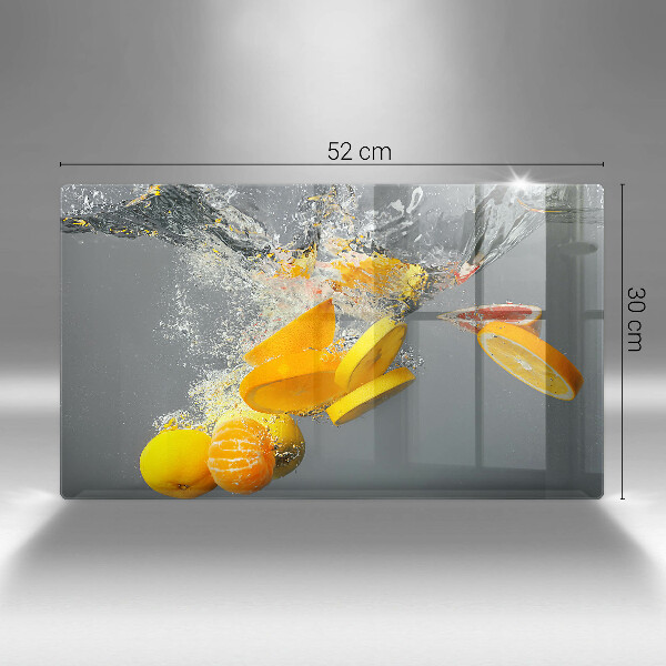 Glass worktop saver Lemons in water