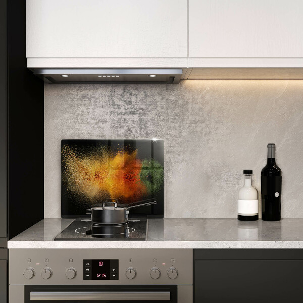 Glass worktop saver Colorful spices