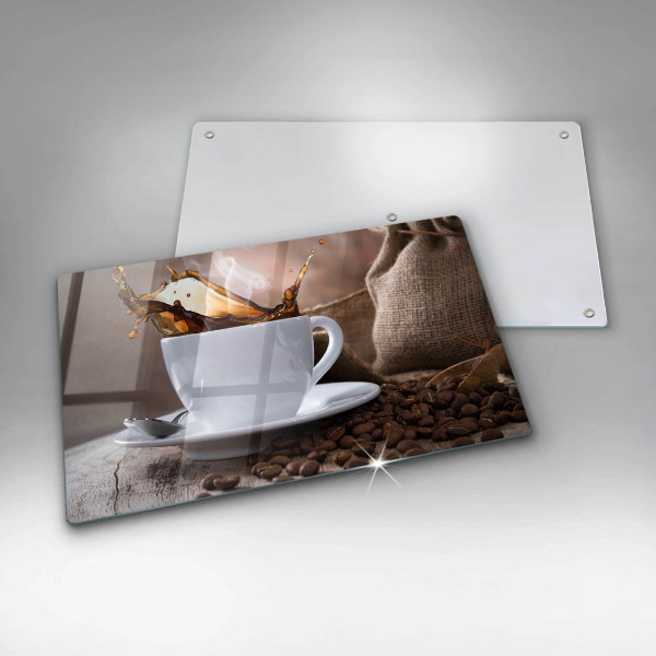 Induction hob protector Cup and coffee beans