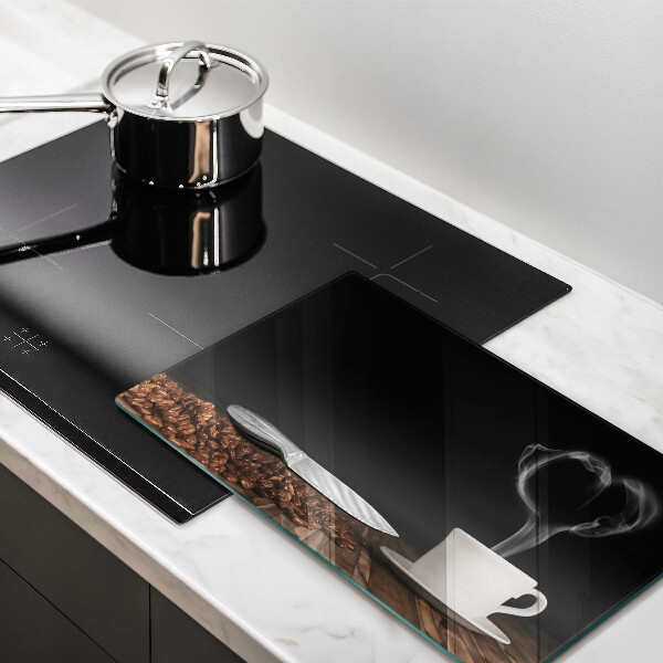 Induction hob protector Coffee cup heart