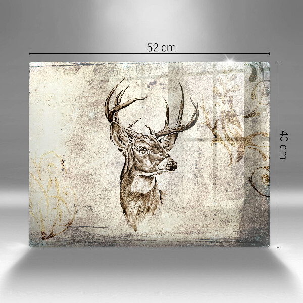 Induction hob protector Illustration deer animal