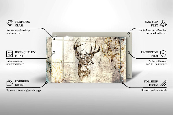 Induction hob protector Illustration deer animal