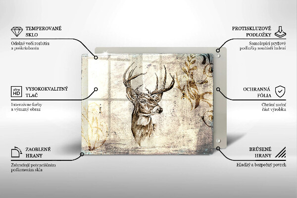 Induction hob protector Illustration deer animal