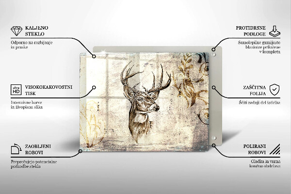 Induction hob protector Illustration deer animal