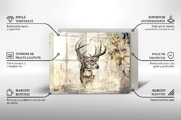 Induction hob protector Illustration deer animal