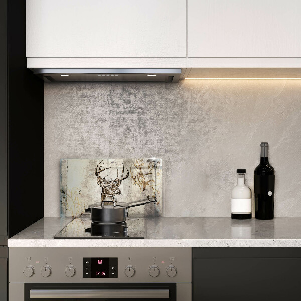 Induction hob protector Illustration deer animal