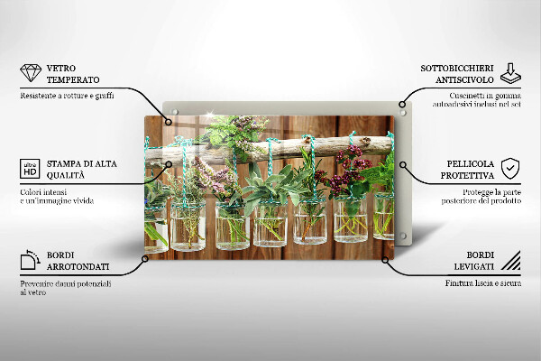 Kitchen worktop saver Herbs vintage plants