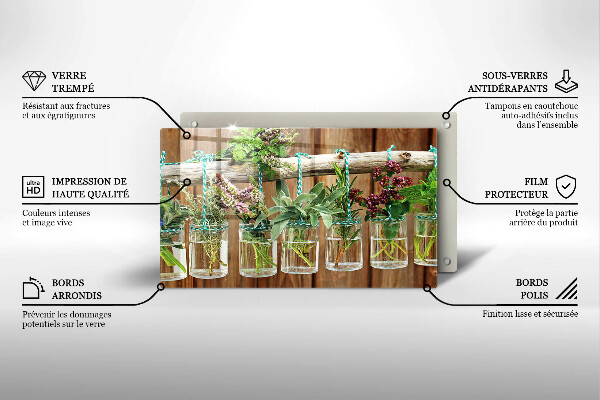 Kitchen worktop saver Herbs vintage plants