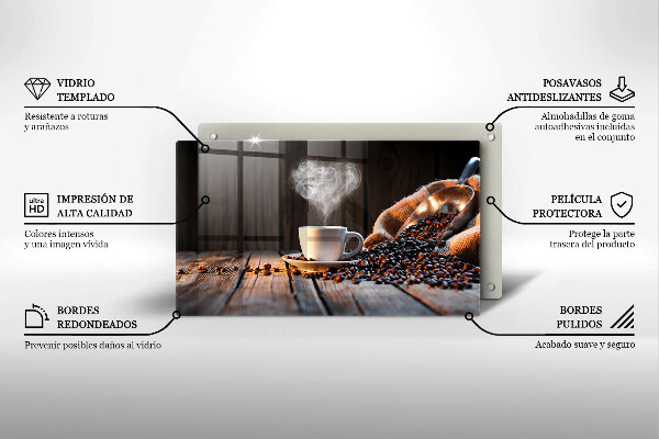 Kitchen worktop saver Coffee cup and heart