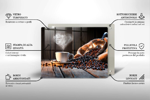 Kitchen worktop saver Coffee cup and heart