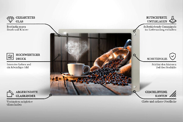 Kitchen worktop saver Coffee cup and heart