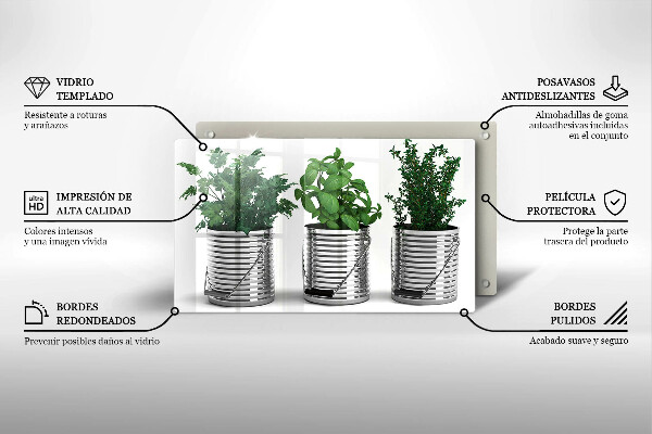 Induction hob protector Plants herbs