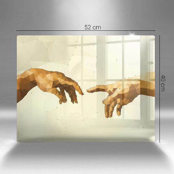 Induction hob protector Creation of Adam hands