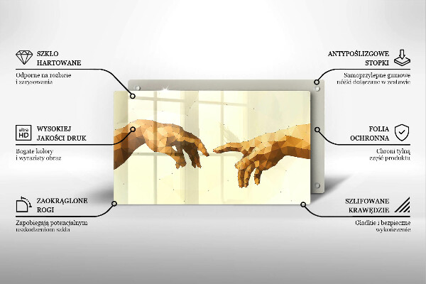 Induction hob protector Creation of Adam hands