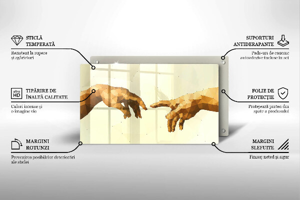 Induction hob protector Creation of Adam hands