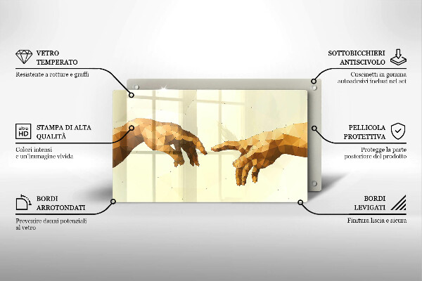 Induction hob protector Creation of Adam hands