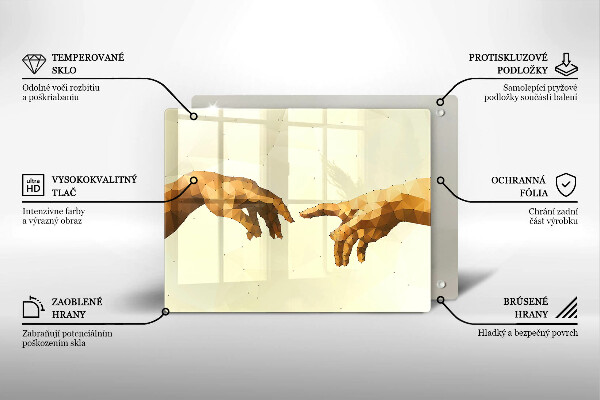 Induction hob protector Creation of Adam hands