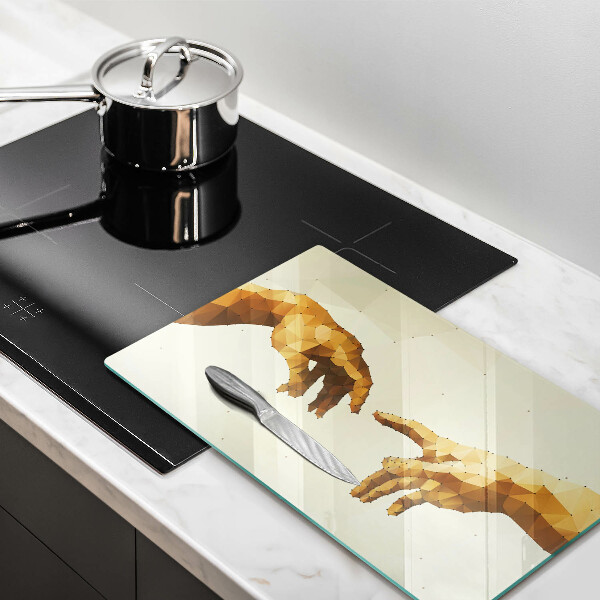 Induction hob protector Creation of Adam hands