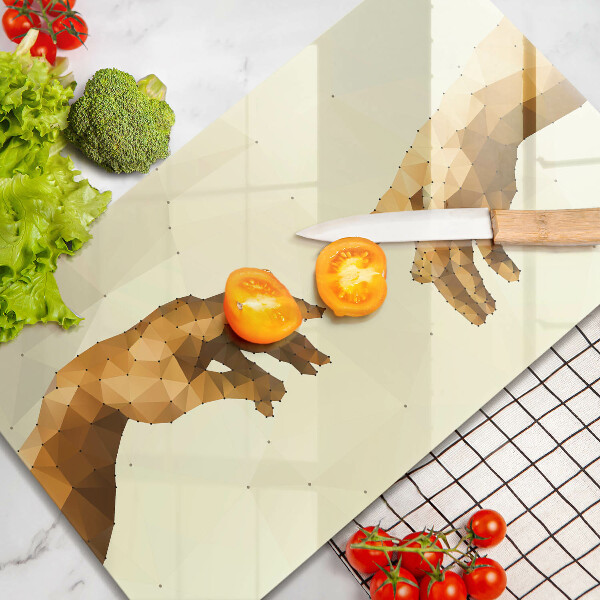 Induction hob protector Creation of Adam hands