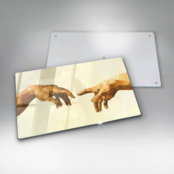 Induction hob protector Creation of Adam hands