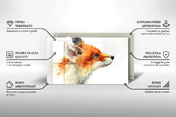 Kitchen worktop saver Painted fox