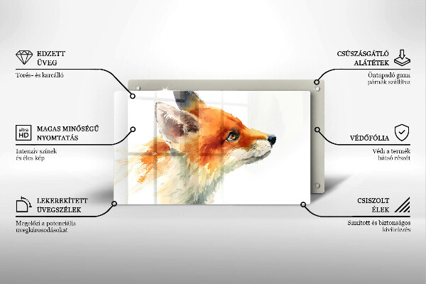 Kitchen worktop saver Painted fox