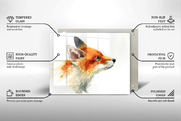 Kitchen worktop saver Painted fox