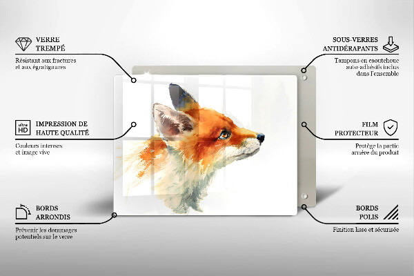 Kitchen worktop saver Painted fox