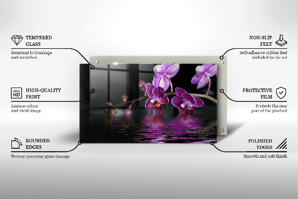Induction hob protector Orchid Water Zen
