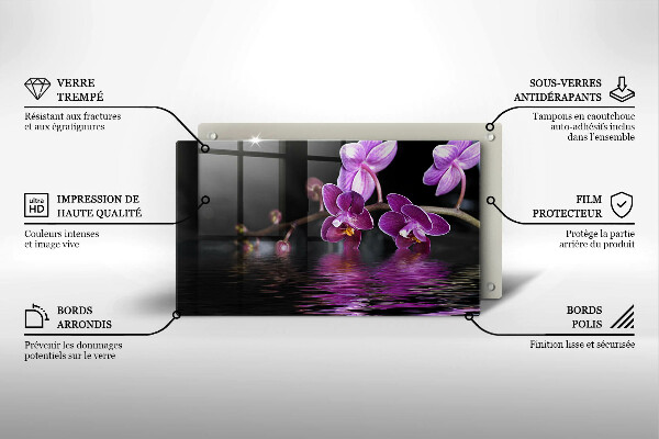 Induction hob protector Orchid Water Zen