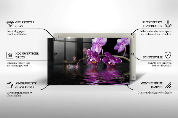 Induction hob protector Orchid Water Zen