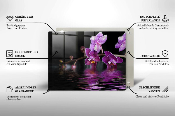 Induction hob protector Orchid Water Zen