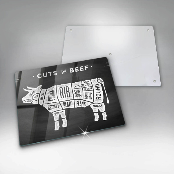 Kitchen worktop saver Cow meat beef