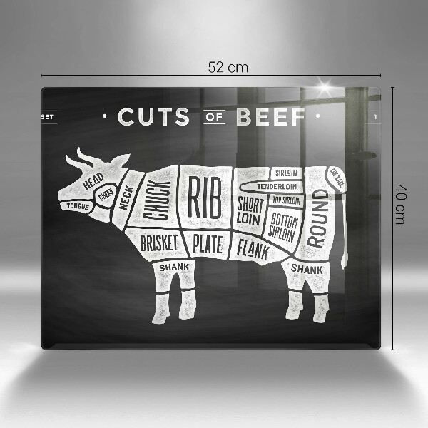 Kitchen worktop saver Cow meat beef