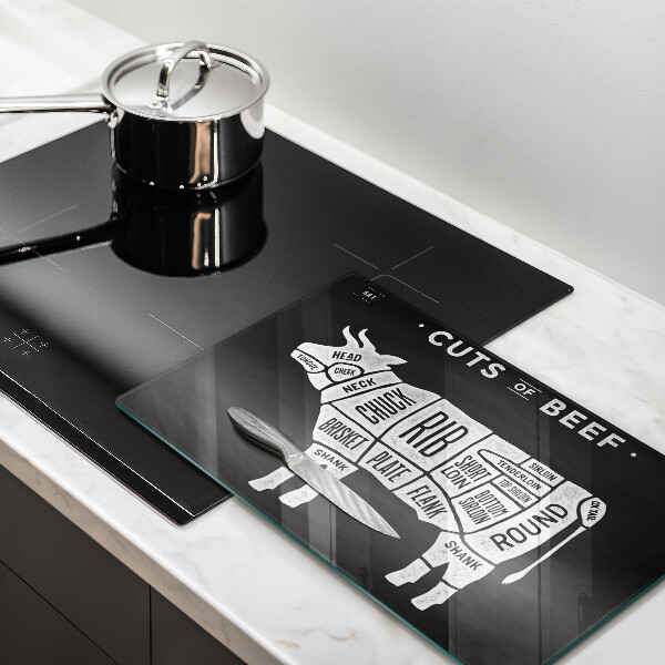 Kitchen worktop saver Cow meat beef