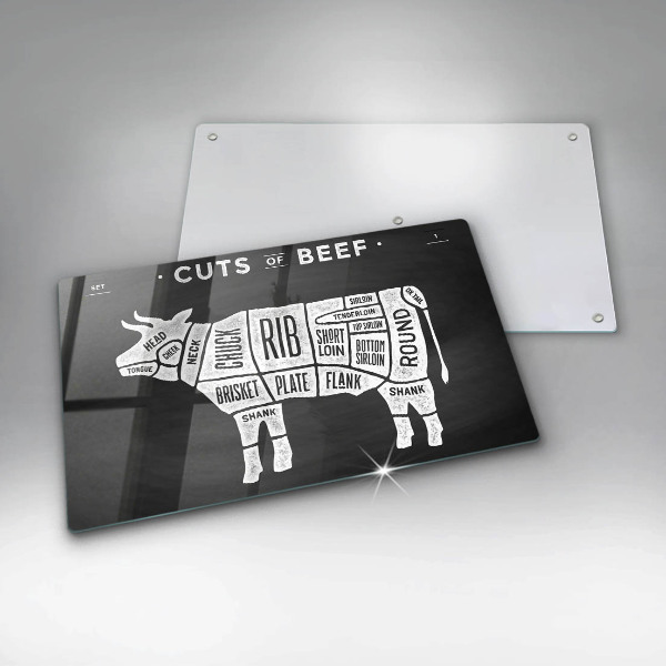 Kitchen worktop saver Cow meat beef
