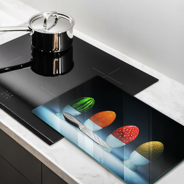 Induction hob protector Abstraction egg fruits