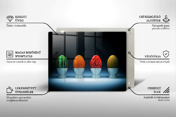 Induction hob protector Abstraction egg fruits
