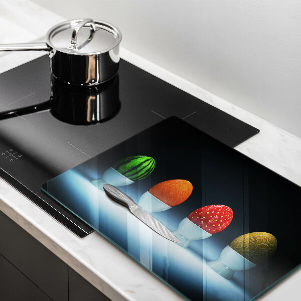 Induction hob protector Abstraction egg fruits