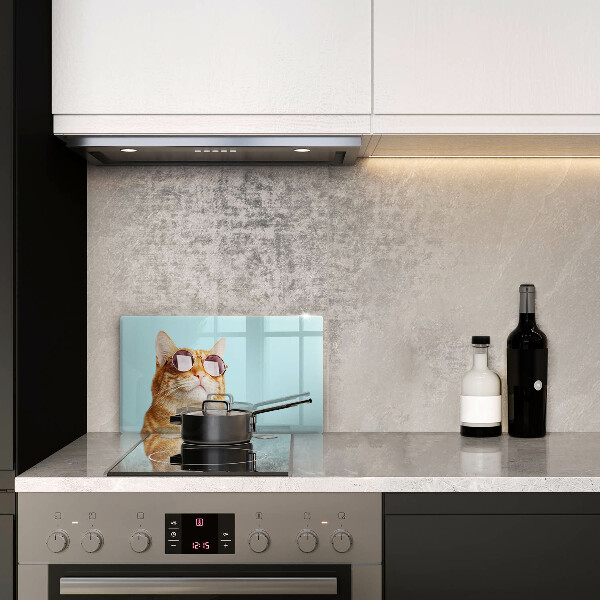 Kitchen worktop saver Rudy Cat with glasses
