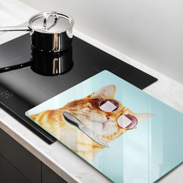 Kitchen worktop saver Rudy Cat with glasses
