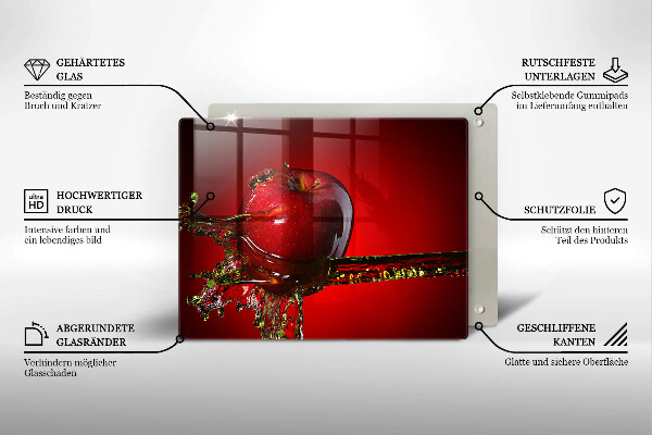 Induction hob protector Apple fruit in water
