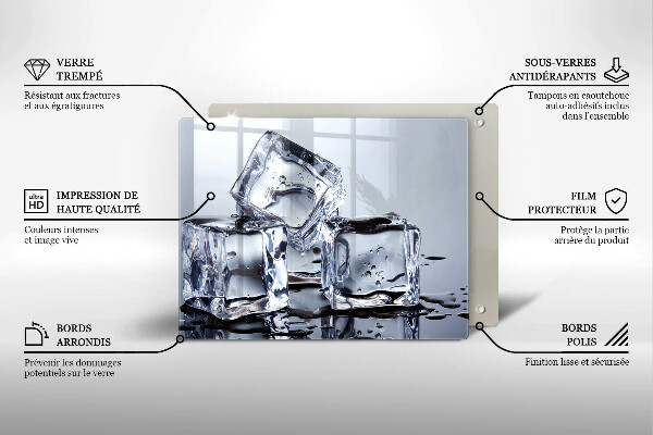 Induction hob protector Ice cubes
