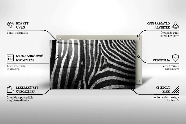Kitchen worktop saver Zebra stripes