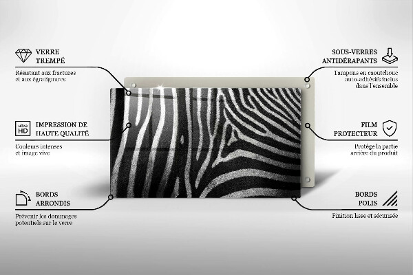 Kitchen worktop saver Zebra stripes