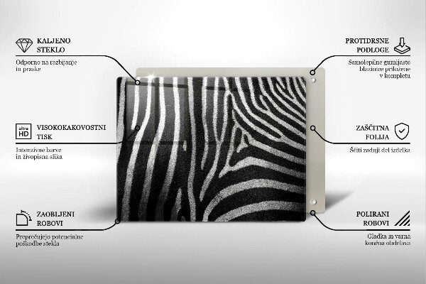 Kitchen worktop saver Zebra stripes